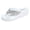 White, variant on Women's Platform Wedge Flip Flops Trendy Dressy Summer Rhinestone Platform Sandals Comfortable Outdoor Rubber Soles Slip on Slides Black 7.5