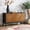 BLACK, variant on Modern Sideboard Buffet with Adjustable Shelves, Wooden Chevron Storage Cabinet Black