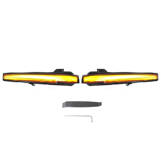 Luz de espejo de marcador lateral, lente ahumada, lámpara LED de señal de giro, reemplazo DRL para Mercedes-Benz Clase V W447 2014-2018 Jadeshay A