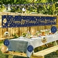 thumbnail image 3 of 40th Birthday Decorations, Navy Blue Gold 40th Happy Birthday Banner with Balloons, Men 40 Years Old Birthday Backdrop Yard Signs Forty Birthday Decor Supplies, 3 of 8