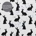 thumbnail image 3 of Honeii Black Rabbit Print Shower Curtain 72x72in,Bathroom Curtain,Waterproof Fabric Shower Curtain Set with Hooks, 3 of 5