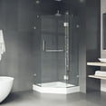 thumbnail image 5 of VIGO Piedmont 38 in. L x 38 in. W x 79 in. H Frameless Hinged Neo-angle Shower Enclosure in Brushed Nickel with Clear Glass, 5 of 12
