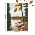 thumbnail image 3 of Autumn Lake Canoe Canvas Wall Art， Perfect for Living Room， Bedroom， Office， Dining Room， and Bathroom Decor., 3 of 8