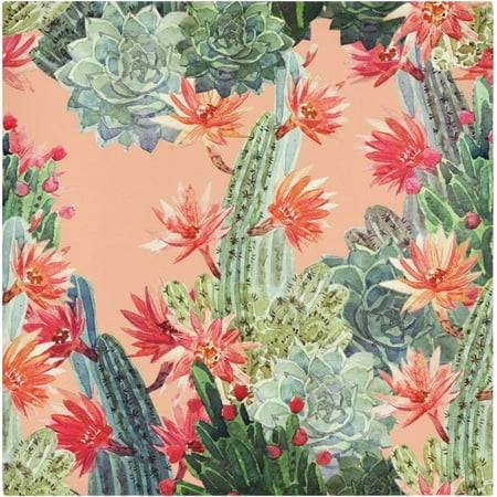 GZHJMY Cloth Dinner Napkin Cactus Coral Flower Summer Kitchen Decor for Cocktail Gathering Party Holiday 4 Pack 20" × 20"