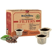 Brew Addicts Unbleached Paper Coffee Filters, Fits All Keurig Machines - 300 Count