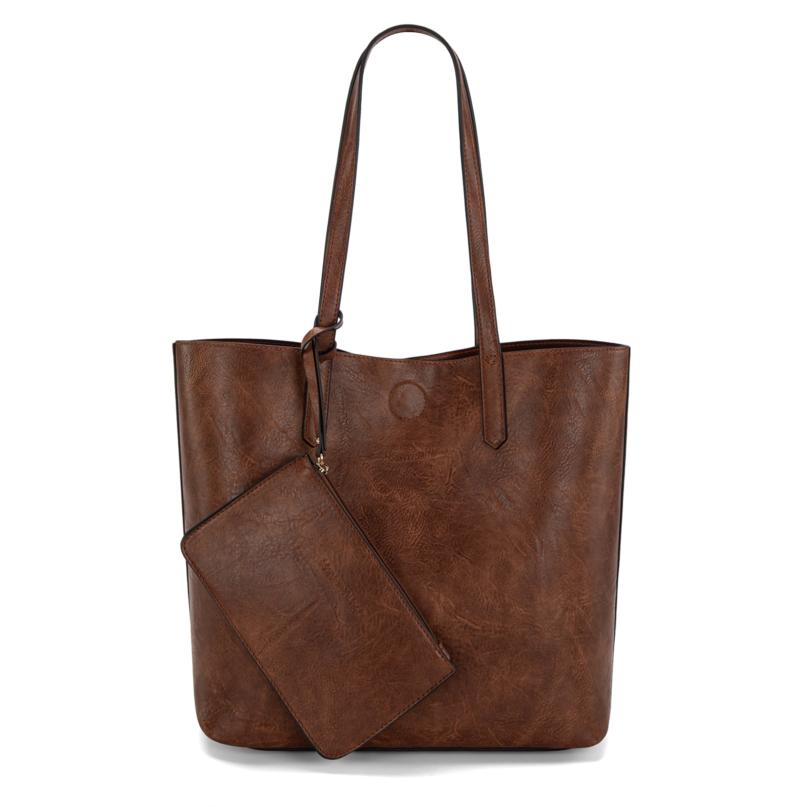 Montana West Tote Bag for Women Top Handle Purses and Handbags Soft Hobo, Dark Brown