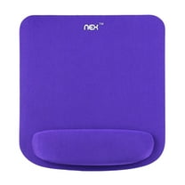 NEX Mouse Pad with Memory Foam Wrist Rest, Non-slip Rubber Base Mouse Mat for Typist Office (Purple)