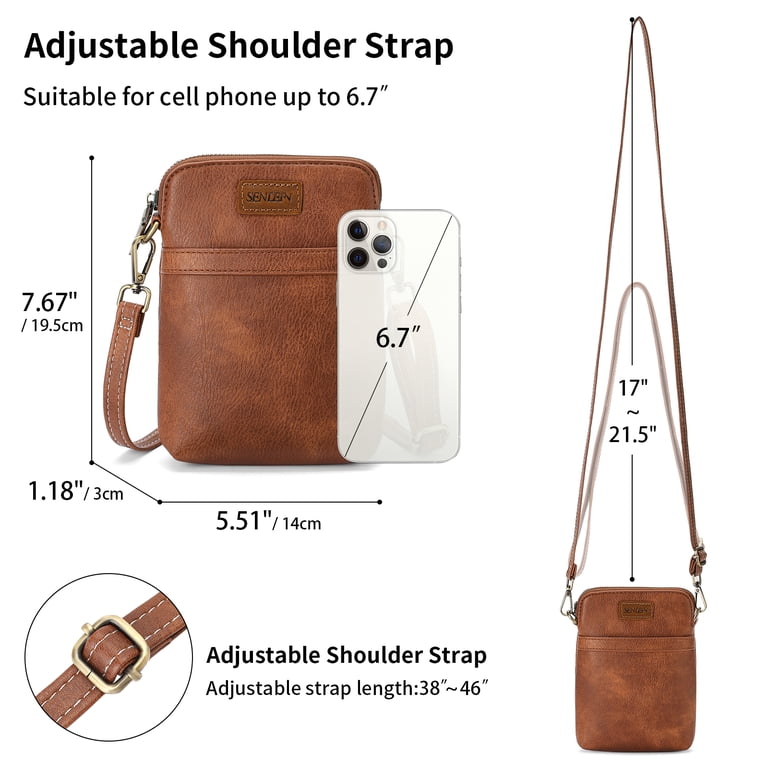 SENDEFN Vegan Leather Quilted Small Crossbody Shoulder Bag photo 3