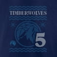 thumbnail image 4 of Men's Anthony Edwards Navy Minnesota Timberwolves Ugly Sweater Name & Number T-Shirt, 4 of 5