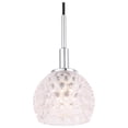 thumbnail image 2 of Woodbridge Lighting Elise 1-Light Glass Mini-Pendant in Chrome/Bronze/Clear, 2 of 5