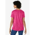 thumbnail image 2 of Woman Within Plus Size Marled Cuffed-Sleeve Tee, 2 of 5