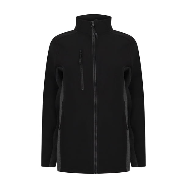 Henbury - Chaqueta Soft Shell contraste para adultos unisex (Negro/Carbón) Henbury UTPC3402_blackcharcoal