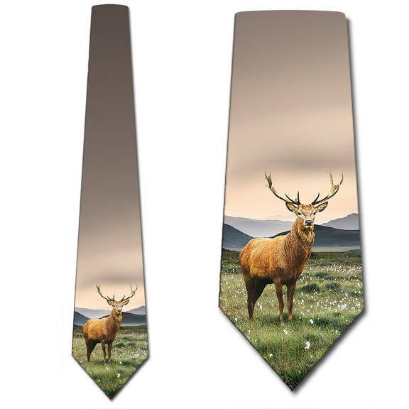Animal Ties Mens Nature Deer Necktie by Three Rooker