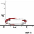 thumbnail image 4 of Sterling Silver Twisted Red Enameled Ring, 4 of 7