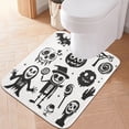 thumbnail image 3 of 2 Piece Soft Bathroom Rug Set Logo with Various Halloween Bath Mat and U-Shaped Toilet Contour Rug (16"x24"+20"x24"), 3 of 4