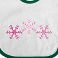 thumbnail image 4 of Inktastic Pink Snowflakes Boys or Girls Baby Bib, 4 of 4