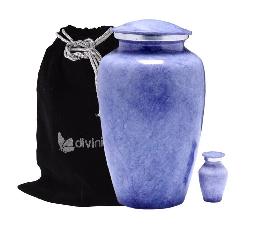 Lavender Marble Cremation Urn Violet Urn Lavender Urn Affordable
