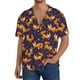 thumbnail image 1 of Fotbe Stars and Fox Cute Camisa Estampada de Manga Corta para Hombre, Casual de Verano, Estilo Playero, Sin Arrugas-Medium, 1 of 5