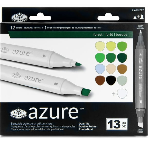 Royal & Langnickel Azure Marker Set 13/Pkg-Forest Colors