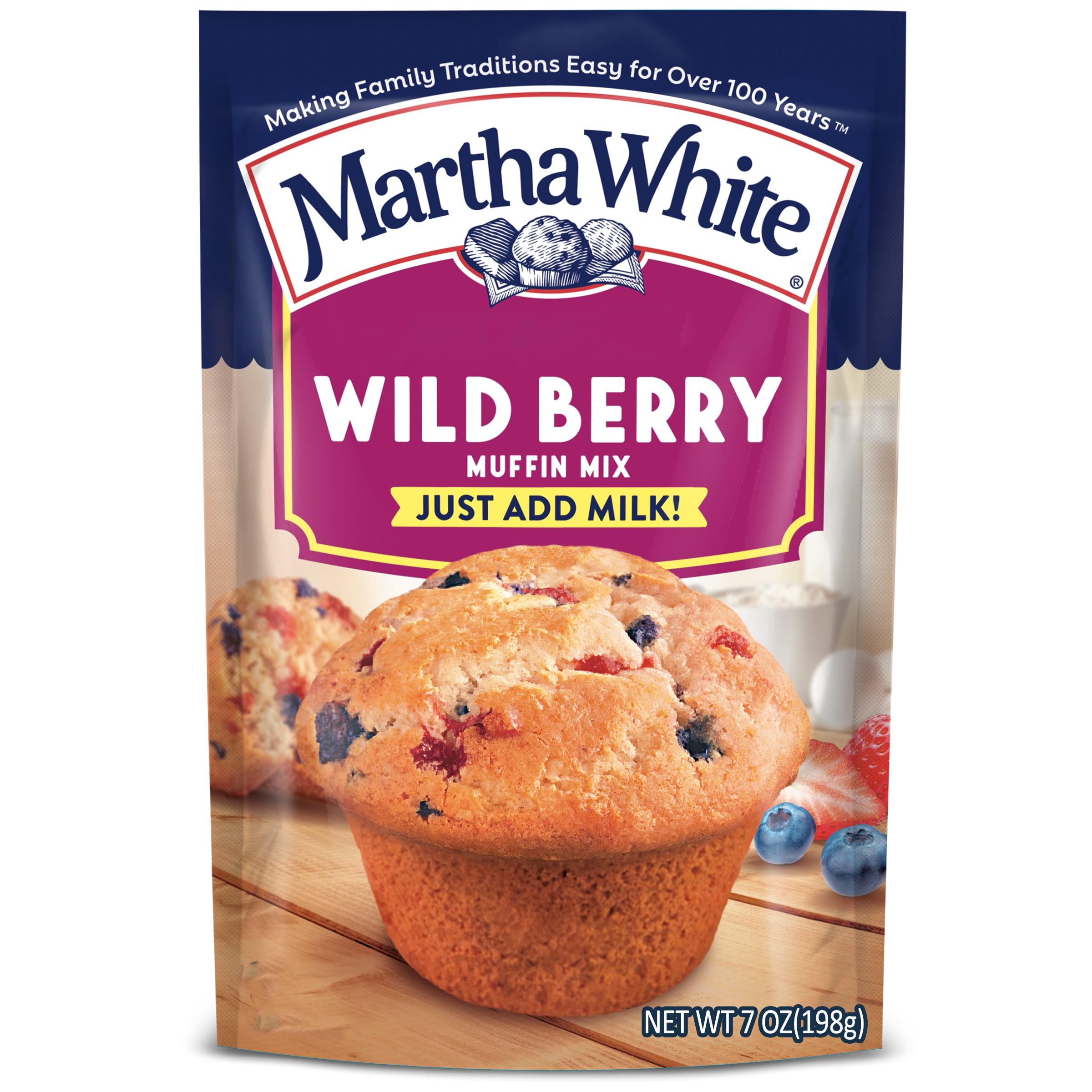 Martha White Wildberry Muffin Mix, 7 oz Bag