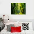 thumbnail image 3 of Shiartex  Canvas Wall Art Nature Landscape Pictures Green Forest Waterfall Poster Canvas Prints Framed Artwork Spa Bathroom Bathroom Room Decor-20x16inch, 3 of 3