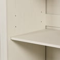 thumbnail image 5 of Craftian Rolling Kitchen Island with Drop Leaf Countertop, Kitchen Island Cart with Storage Cabinet for 13-Gallon Trash Bin, Off-White, 5 of 11
