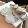 thumbnail image 6 of SBYOJLPB Toddler Sandals Girls Cute Jelly Colors Hollow Out Nonslip Soft Sole Beach Roman Sandals, 6 of 7