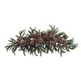thumbnail image 2 of Nearly Natural Iced Pine cone Swag, green, 28, 2 of 2