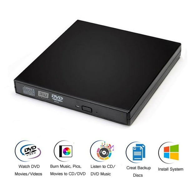 Lecteur DVD externe, 7 ports les plus récents, lecteur CD-RW USB 3.0  ultra-mince portatif à transfert de données, lecteur de CD-RW