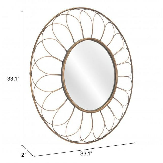 Zuo A12220 33.1 in. Alida Miroir&44; Or