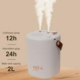 thumbnail image 4 of Portable Humidifier, Noiseless Aroma Diffuser for Home Office Yoga, 2000ml Tank with Auto Off Protection, Flame Effect LED Light, Ultra-Silent 25dB, USB Powered, Adjustable Mist, 4 of 6