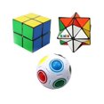 thumbnail image 1 of Set de regalo Rubik's Cube de 3 piezas | Bola arcoíris | 2 estrellas mágicas, 1 of 7