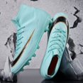 thumbnail image 2 of Zapatos de fútbol al aire libre para hombres, botas de fútbol de entrenamiento, hierba, cómodas, profesionales, tobillo alto, transpirables, antideslizantes, deportes de interior, 2 of 5