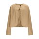thumbnail image 4 of HongQid Women's Wool Blend Fall Business Cardigan Collarless Long Sleeve Button Jacket, 4 of 6