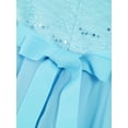 thumbnail image 6 of Oyolan Kids Girls Lace Sequins Chiffon Belted Flower Girls Dress Pageant Wedding Bridemaid Dress Light Blue 14, 6 of 6