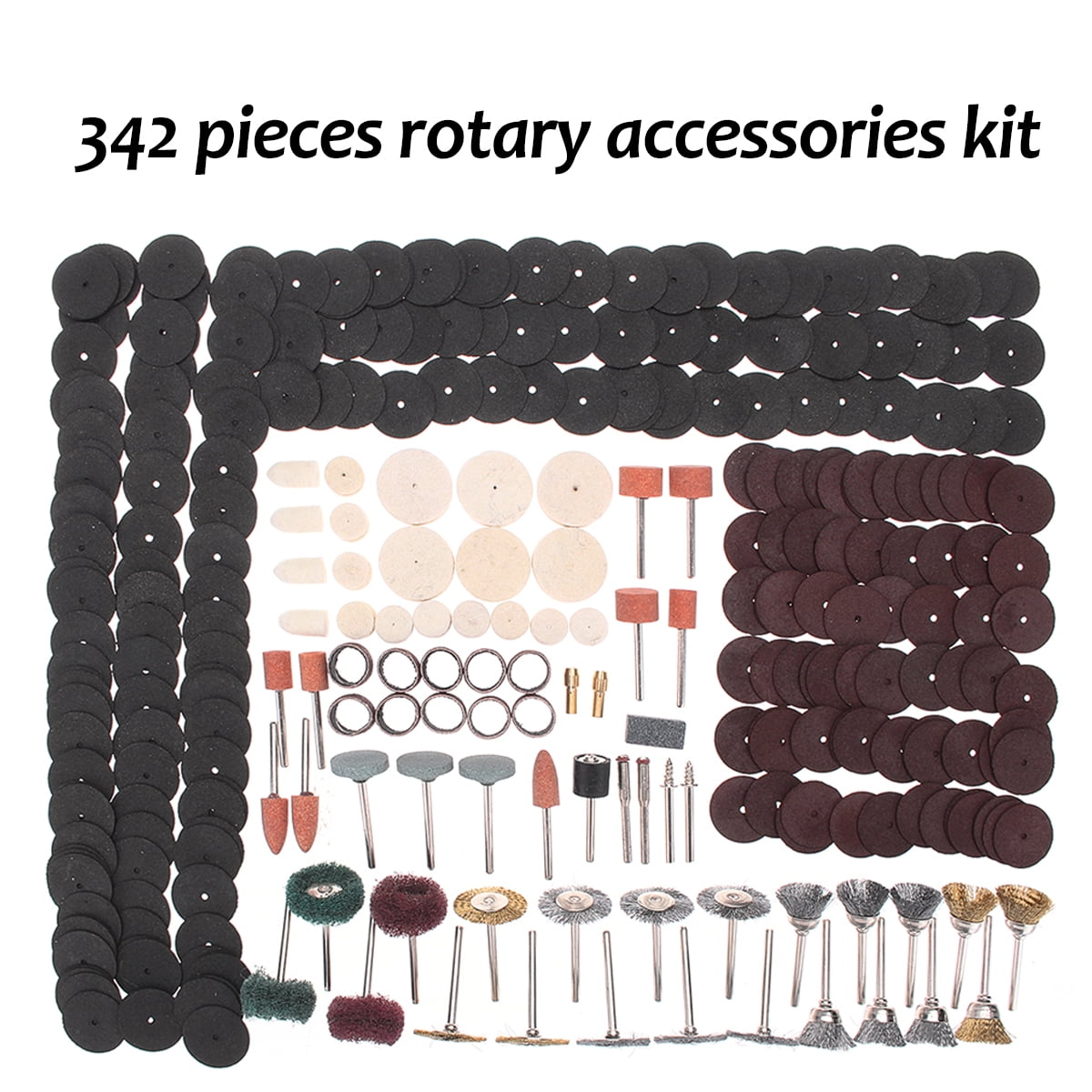 342PCS Rotary Accessories Polishing Grinding Kit Set Cutting Drill Dremel Tools 