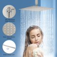 thumbnail image 3 of Shower System    Pressure Shower Head with Rain Handheld  Set  Ceiling Mounted Dual Shower Head System  Bathroom Shower  Set Rough-in Valve Body and Trim (Brushed Nickel), 3 of 7
