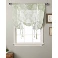 thumbnail image 2 of Sage Green Boho Tie Up Curtains for Kitchen Bathroom Bedroom Windows 45 Inch Length, Vintage Floral Contemporary Art Balloon Drape Curtains Shade Rod Pocket Drapery Curtain Panel, 34"x45", 2 of 7
