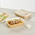 thumbnail image 3 of Restaurantware-Cafe Vision 34 Ounce Take Out Food Containers, 50 Click Lock Disposable Lunch Boxes - Clear Lids Sold Separately, Hot And Cold Dishes, Kraft Paper To Go Food Containers, 3 of 10