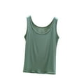 thumbnail image 3 of Summer Fashion Plus Size Tank Top for Women Solid Color Round Neck Loose Thin Sleeveless Short Sleeved Pajamas, 3 of 8