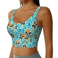 thumbnail image 2 of Fotbe Lovely Sea Otters Pattern Womens' Sports Bra Longline Wirefree Padded with Medium Support Sports Moisture-Wicking Workou Vest,Tank Top-XX-Large, 2 of 7