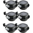 thumbnail image 1 of Lote de 6 lámparas LED de energía solar para gouttière, clôture, toit, gouttière, jardin, cour, mur, noir, 1 of 7