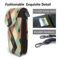 thumbnail image 2 of Cross-Body Bag Flip Phone Bag 7.6inx4.9in Durable Waterproof Pu Leather Small Size But Spacious Magnet Button Argyle Plaid Lightcoral_3, 2 of 5