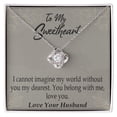 thumbnail image 1 of To My Wife You Belong With Me Infinity Knot Necklace Message Card, 1 of 7