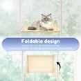 thumbnail image 2 of Suction Cup Folding Cat Window Perch No Drilling Wood Frame Cat Window Hammock for Indoor Living Room Bedroom, 2 of 10