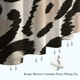 thumbnail image 6 of Beige and Black Leopard Pattern Shower Curtain 36"x72" ,Bathroom Decorative Shower Curtains Set with 12 Hooks,Modern Waterproof Washable Shower Curtain, 6 of 6