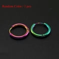 thumbnail image 6 of K-KED Unisex Titanium Stainless Steel Small Round Hoop Sleeper Earrings Delicate Jewelry Punk-rose gold-2*14mm, 6 of 9