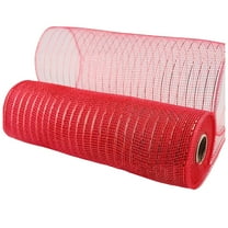 Poly Burlap Deco Mesh Ribbon, Wide Decorative Mesh for Wreaths, DIY Crafts, Home & Door Decorations, Shiny Effect