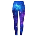 thumbnail image 4 of Mceream Tummy Control Leggings for Women Plus Size Tummy Control Cycling Workout Yoga Pants Slimming Stretchy Full Length Yoga Pants Print Soft Casual Everyday Wear Blue XXL, 4 of 5