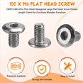 thumbnail image 4 of 100 Tornillos de Cabeza Hexagonal Ultradelgados M6 de 10 mm de Longitud para Muebles de Madera, 4 of 5